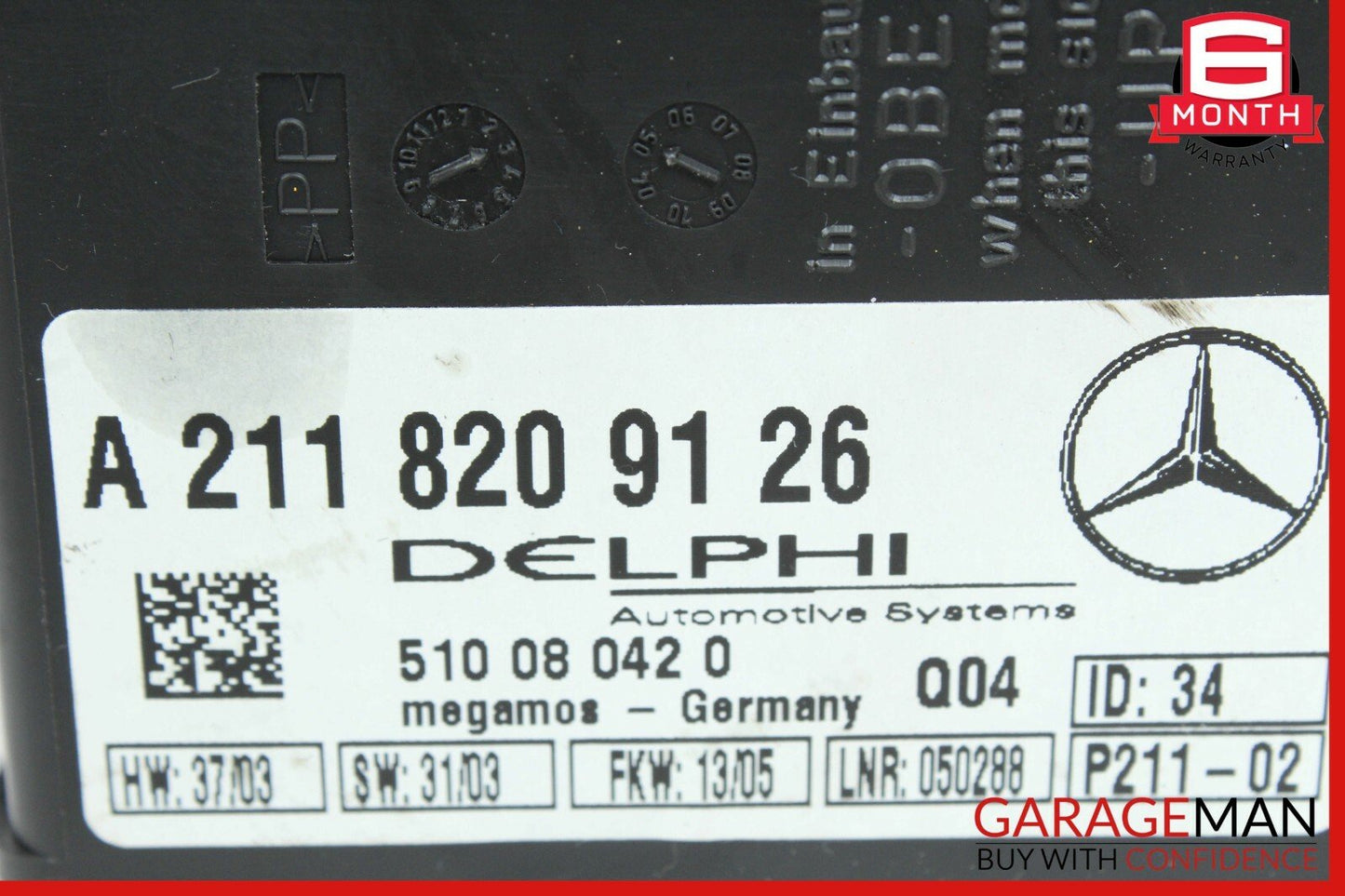 00-08 Mercedes SLK350 S600 SL500 CL500 Anti Theft Alarm Sensor Control Module