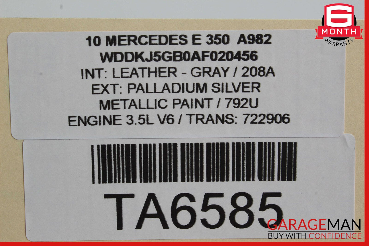 08-17 Mercedes W212 E350 C250 GLK350 Rear Overhead Dome Light Lamp OEM