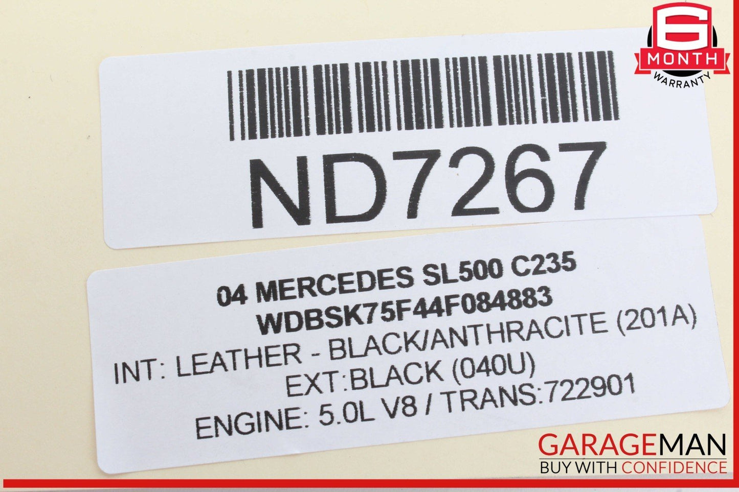 03-06 Mercedes R230 SL500 SL55 AMG Under Seat Control Module Right Side OEM