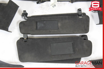 11-14 Porsche Cayenne 958 Headliner Pillar Trim Panel Cover Set Black OEM