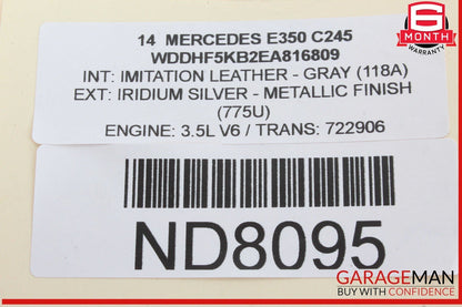 14-16 Mercedes W212 E350 E250 E550 Rear Right Side Inner Tail Light Lamp OEM