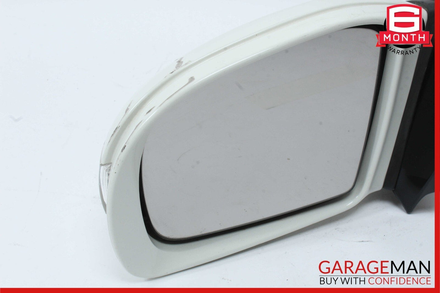 06-10 Mercedes W251 R350 Front Left Side Mirror Door Rear View Calcite White