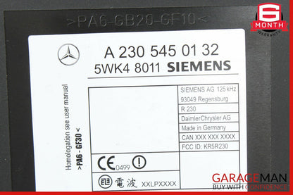 00-06 Mercedes R230 SL500 CL500 Key Less Go Entry Computer Control Module OEM