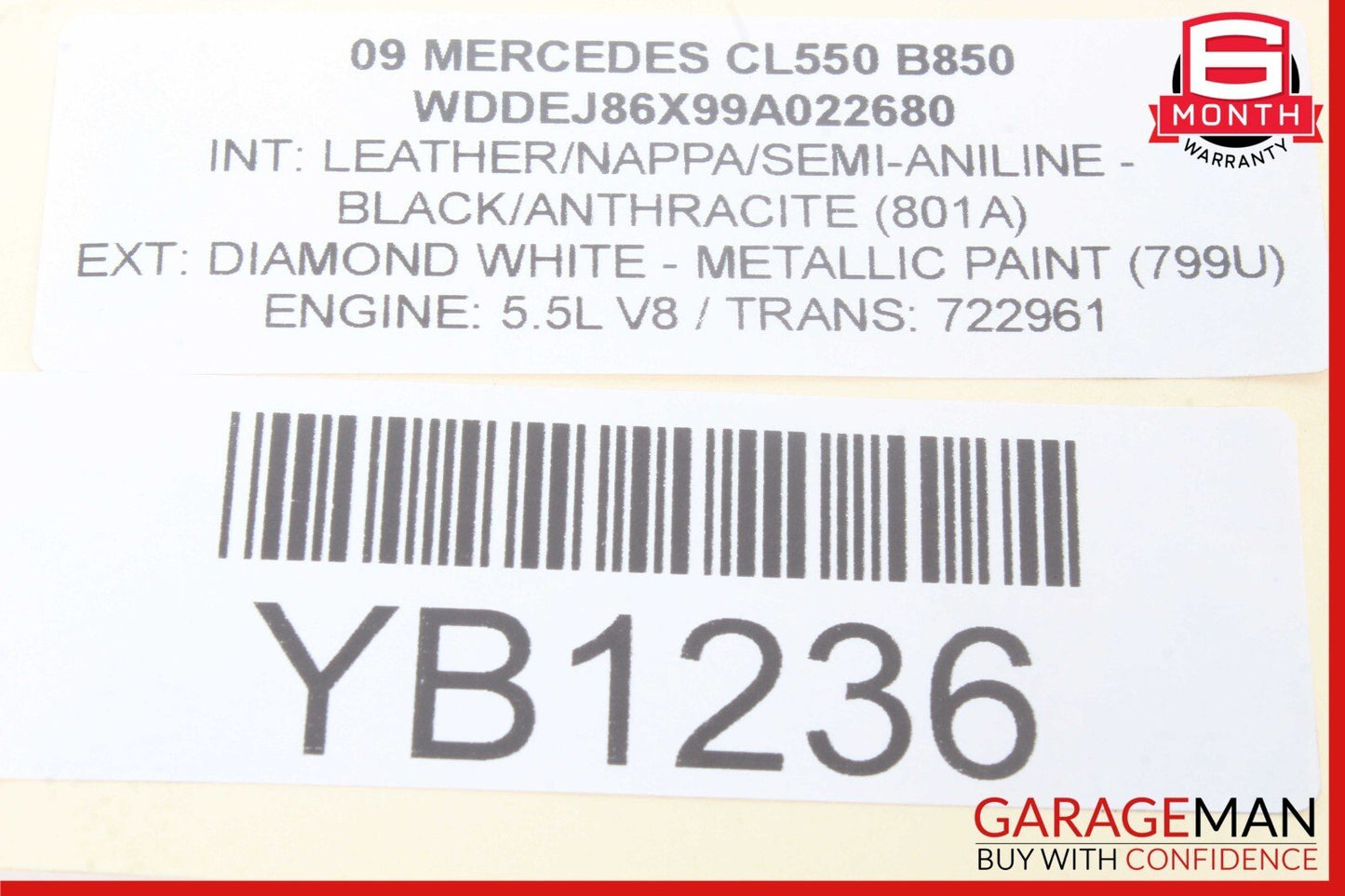 07-18 Mercedes W216 CL550 Rear Left or Right Axle CV Half Shaft Driveshaft OEM