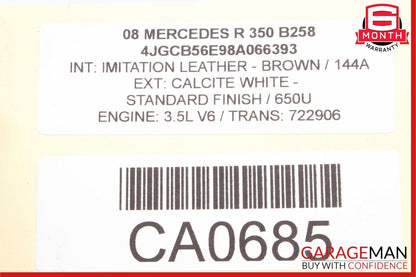 06-13 Mercedes X164 GL450 ML500 R550 R350 Rear Glass Windshield Wiper Motor Unit