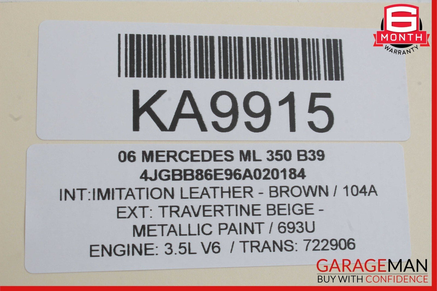 06-13 Mercedes W164 ML350 GL450 Front Left Driver Side Upper Control Arm OEM