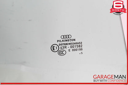 09-16 Audi S4 A4 Rear Right Passenger Side Door Window Glass OEM