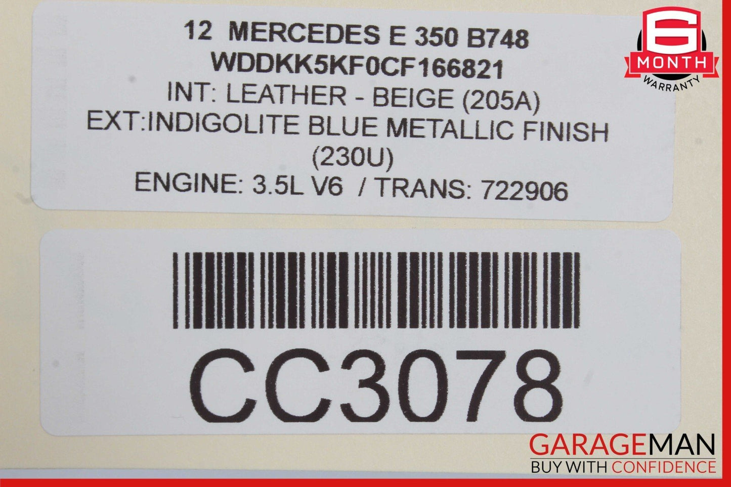 10-13 Mercedes W212 E350 E400 Front Right Passenger Seat Cushion Top Upper OEM