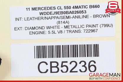 07-14 Mercedes W216 CL550 4Matic Front Left Side Lower Control Arm OEM