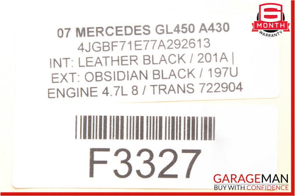 06-12 Mercedes X164 GL450 ML63 AMG Rear Climate AC A/C Heater Blower Motor OEM