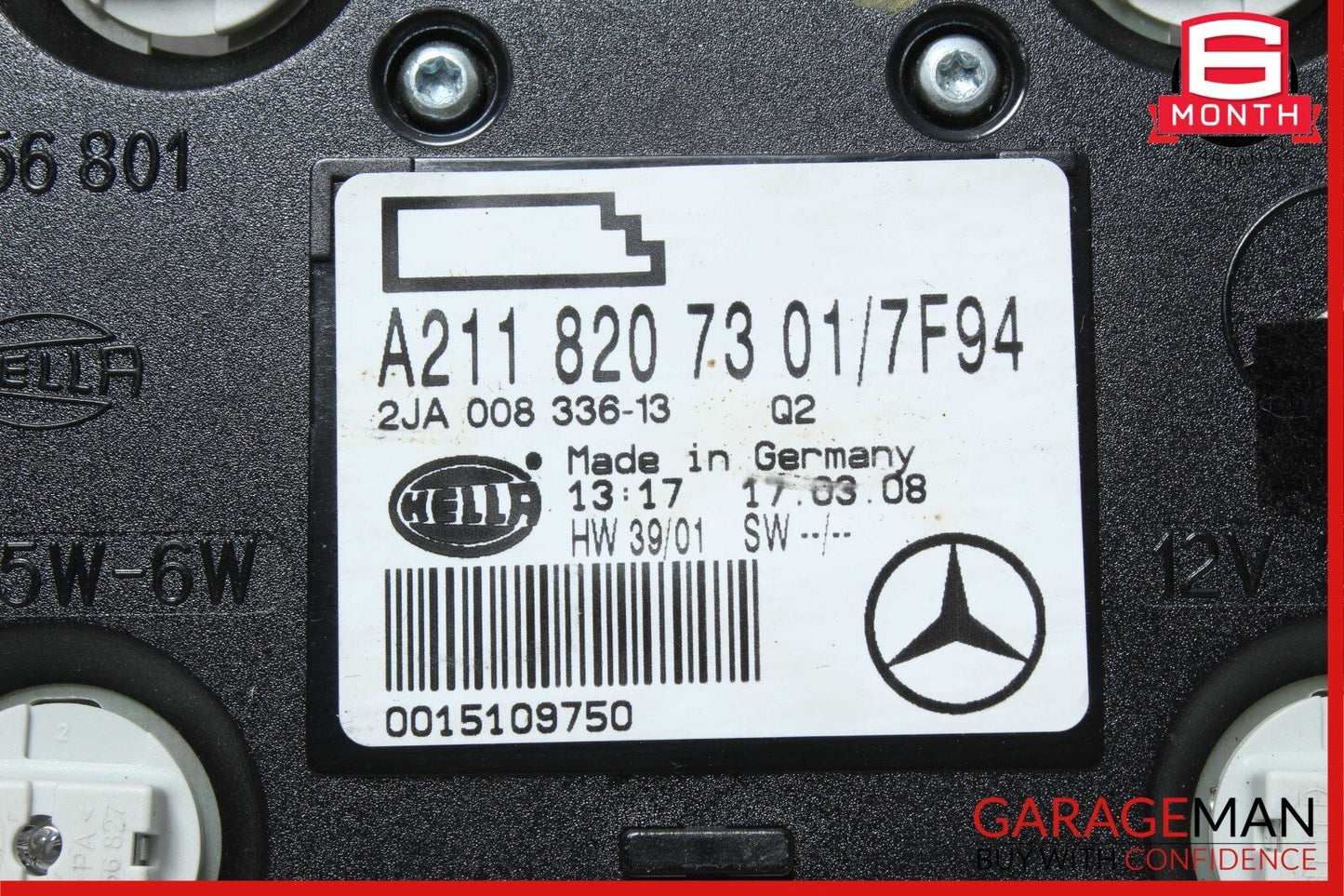 06-11 Mercedes W211 E350 CLS350 CLS550 Rear Overhead Dome Light Reading Map OEM