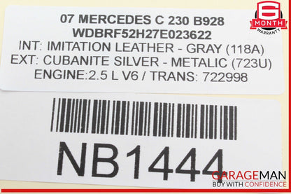 05-07 Mercedes W203 C230 C320 Dashboard Dash Control Switch Panel Bezel Trim OEM