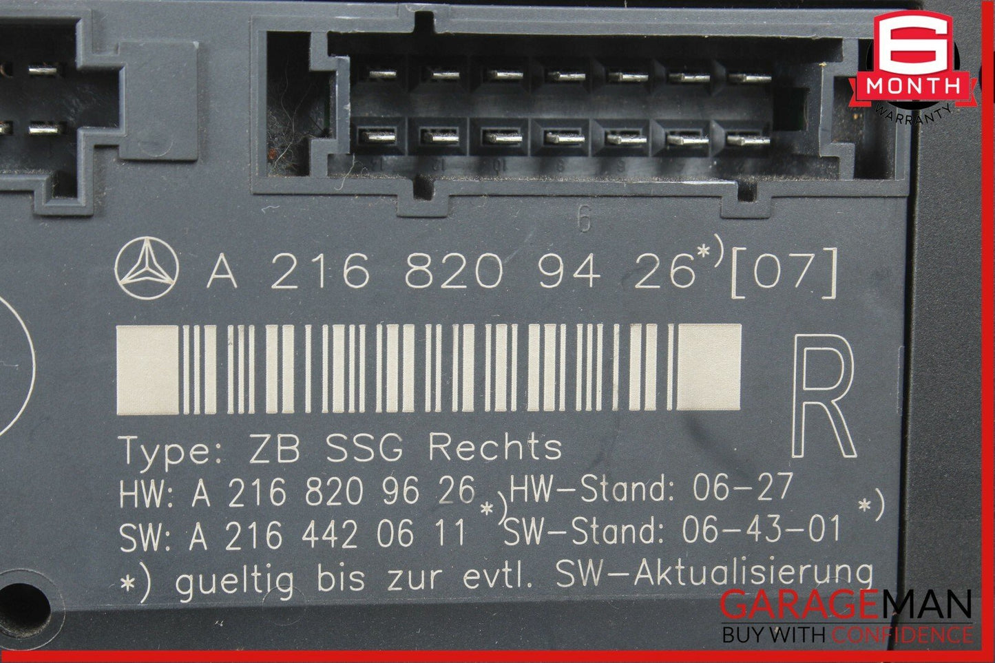 07-14 Mercedes W216 CL550 CL600 Front Right Seat Control Module 2168209426 OEM