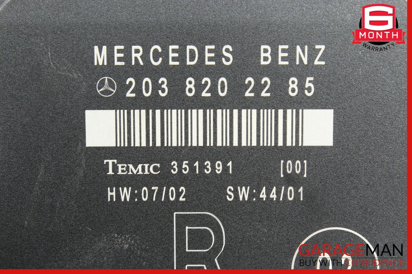 01-07 Mercedes W203 C240 C230 Rear Right Passenger Door Control Module OEM