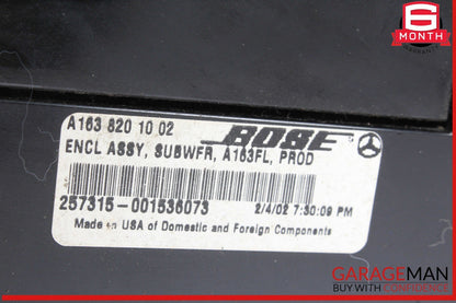02-05 Mercedes W163 ML320 ML350 Subwoofer Sub Woofer Speaker 1638201002 OEM