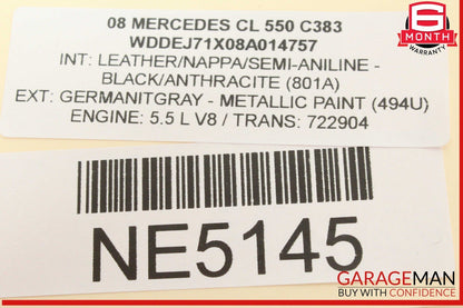 07-10 Mercedes W216 CL550 Navigation Information Display Screen Monitor OEM