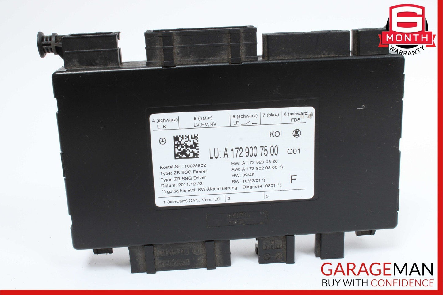 08-18 Mercedes W204 C250 E350 Seat Control Module Front Left Driver Side OEM