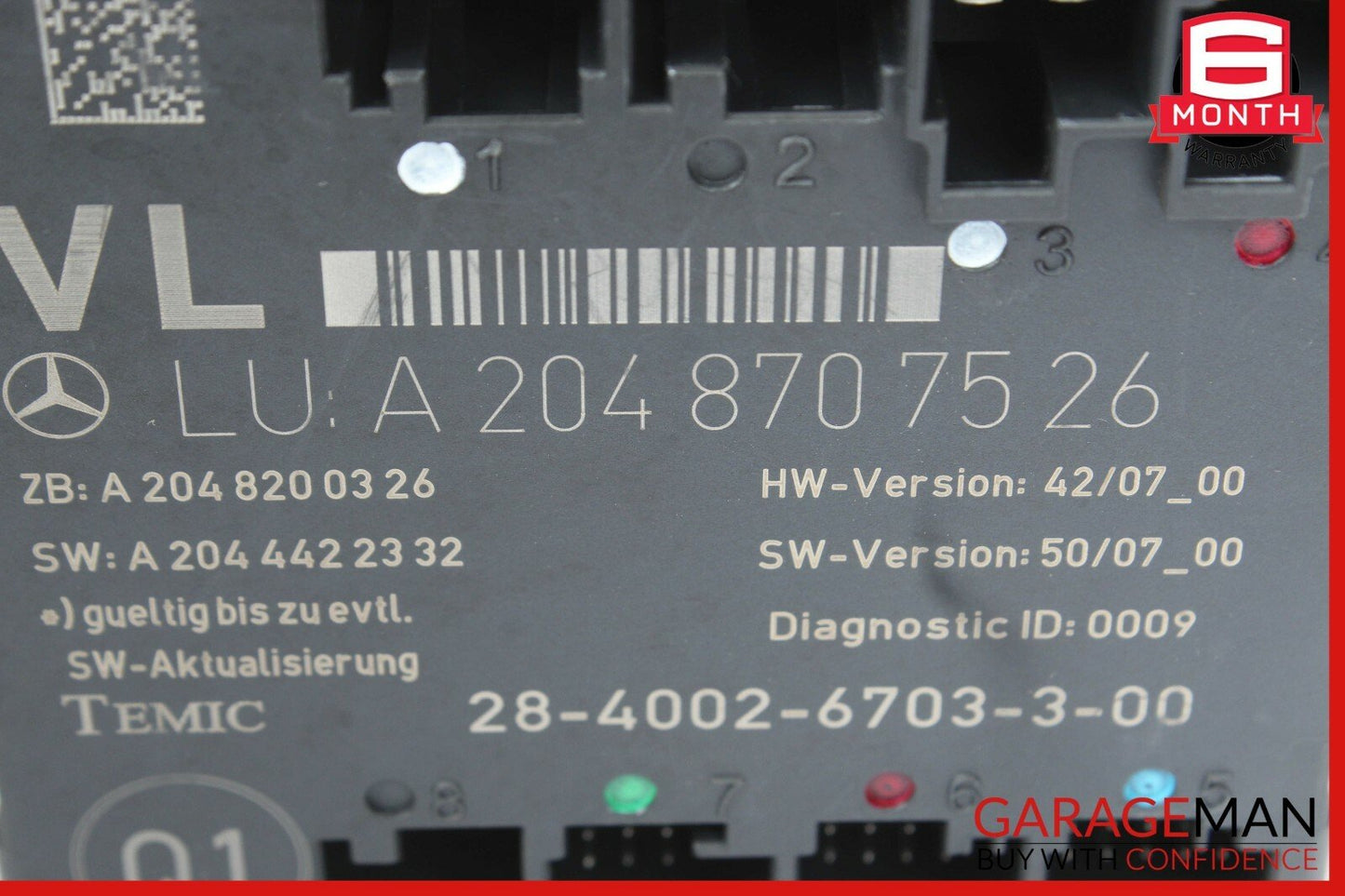 08-18 Mercedes E400 C300 C250 Front Left Side Door Control Module Unit OEM
