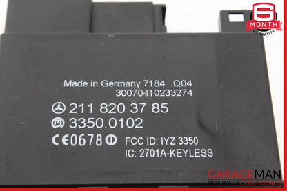 03-11 Mercedes W211 E320 CLS500 Rear Door Keyless Go Control Module OEM
