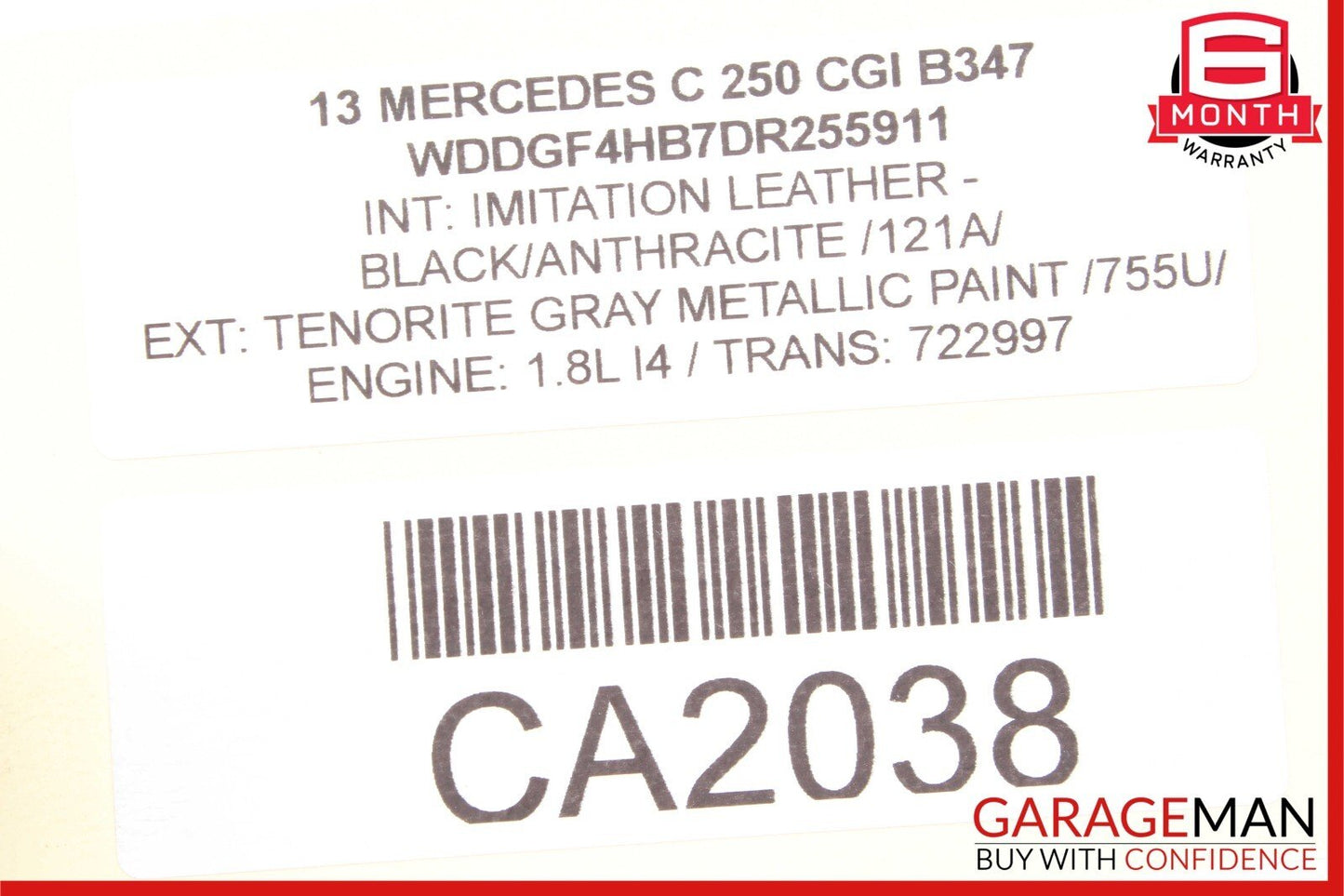 08-16 Mercedes W204 C250 GLK350 Rear Left Side Door Window Regulator Motor OEM
