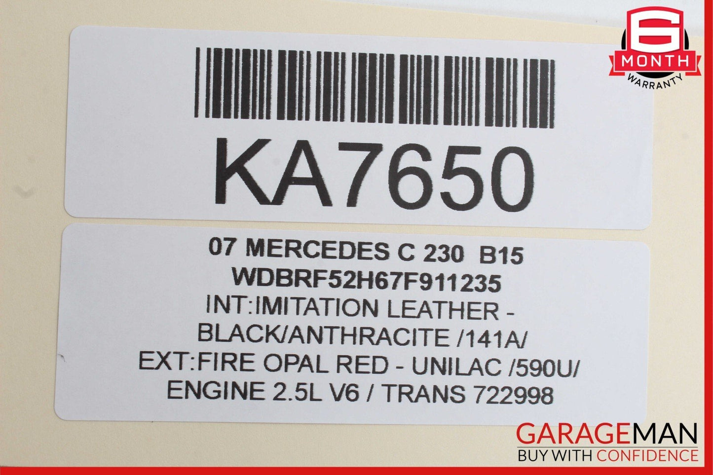 01-07 Mercedes W203 C240 C320 C280 Rear Right Door Lock Latch Actuator