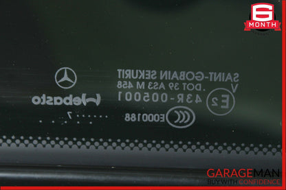 07-13 Mercedes W221 S63 AMG Center Middle Panoramic Roof Glass OEM