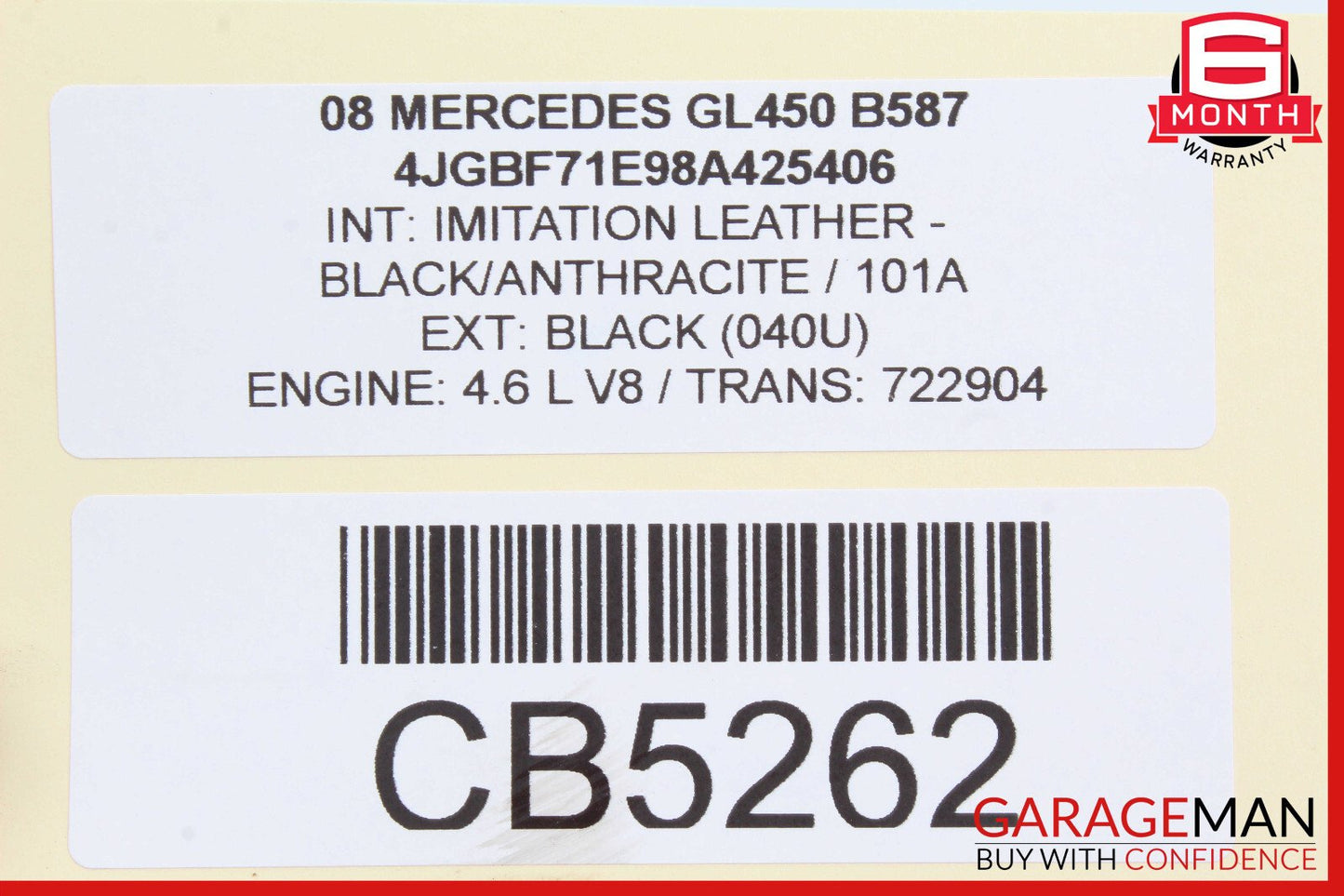 07-12 Mercedes X164 GL450 Rear Right Passenger Side Upper Control Arm OEM