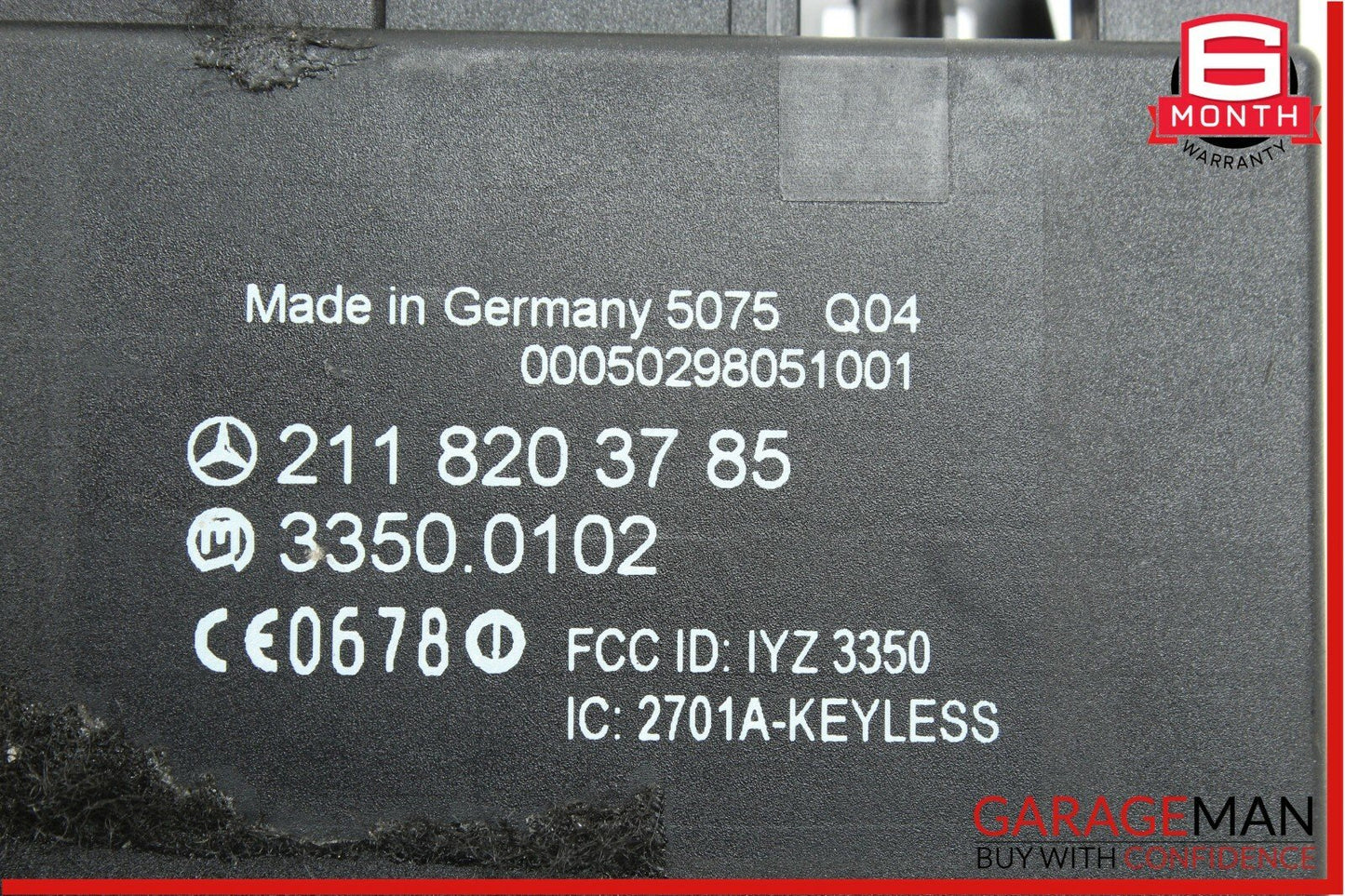 06-11 Mercedes W219 CLS500 Keyless Entry Rear Door Control Module Unit