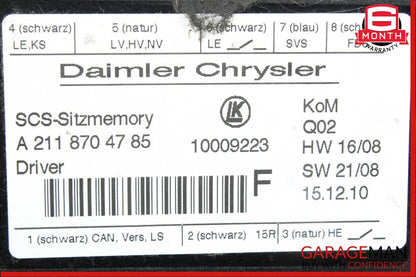 03-12 Mercedes GL450 R350 ML350 Front Left Driver Side Seat Control Module