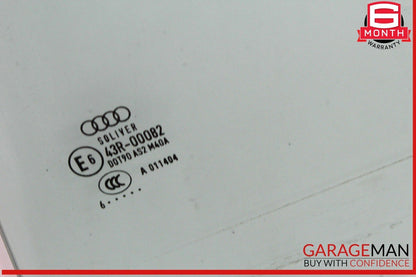 12-18 Audi A6 S6 Rear Left Driver Side Door Window Glass OEM