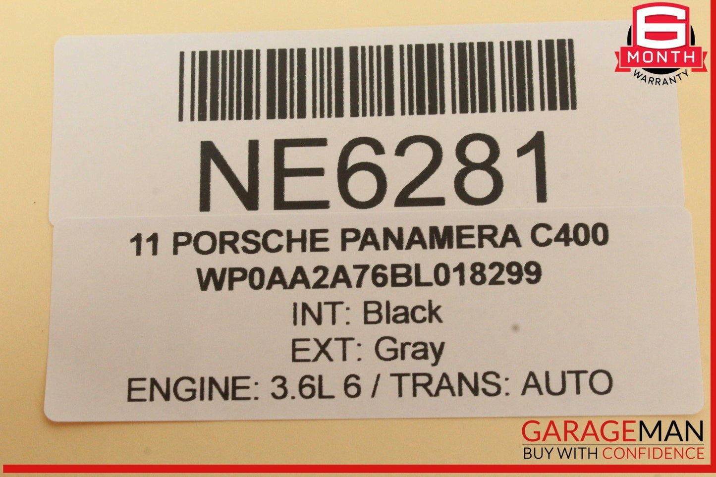 10-16 Porsche Panamera 970 Front Upper Overhead Dome Light Lamp 7PP959551DL OEM