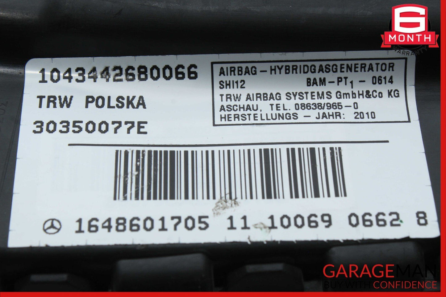 06-14 Mercedes W221 S550 CL550 R350 Front Left Side SRS Seat Air Bag Airbag OEM