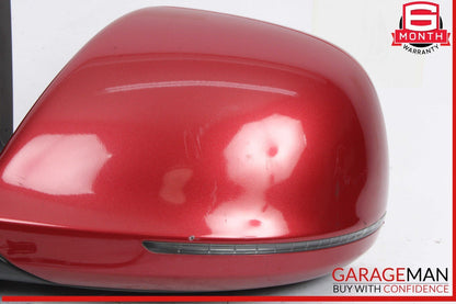 07-09 Audi Q7 Front Left Driver Side Door Rear View Mirror Red 4L1857409S OEM