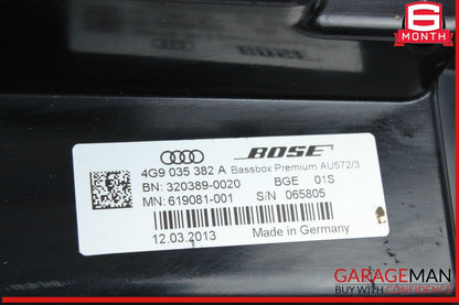 12-18 Audi A7 Bose Rear Trunk Subwoofer Sub Woofer Audio Speaker Box OEM