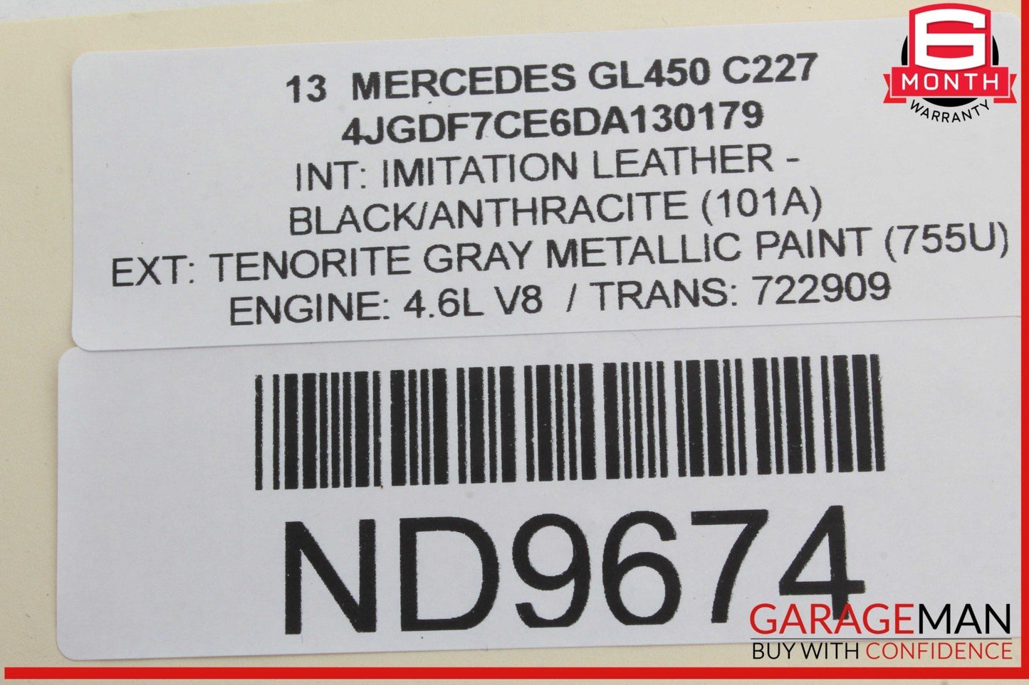 12-19 Mercedes X166 GL450 Front Right Side Seatbelt Seat Belt Retractor OEM