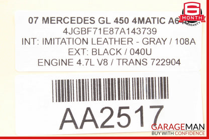 07-09 Mercedes X164 GL450 Base Front Right Side Bumper Cover Grille Grill Mesh