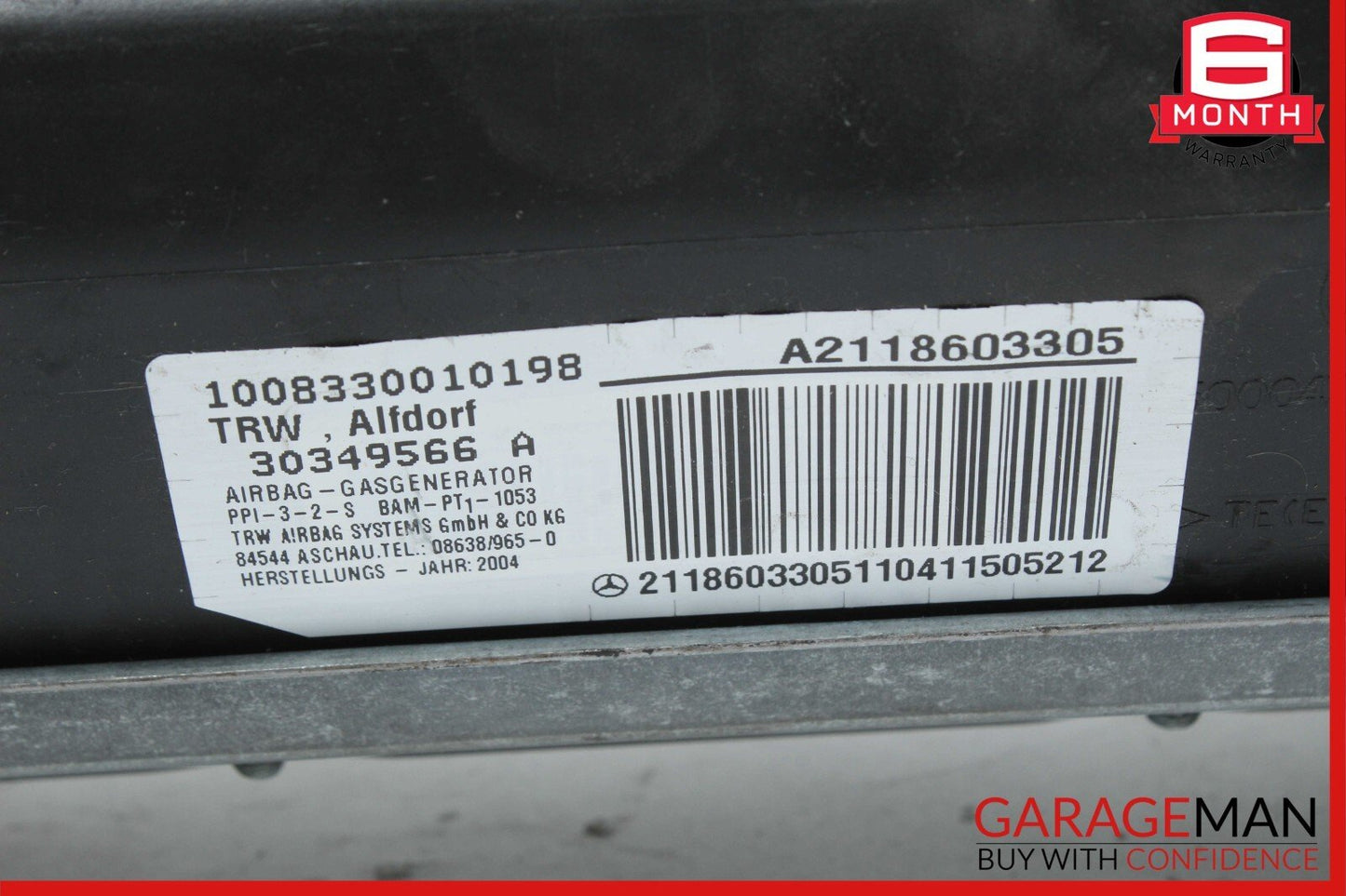 03-09 Mercedes W211 E500 E550 E320 Glove Box Right Passenger Airbag Air Bag OEM