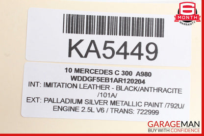 08-18 Mercedes W204 C300 CLS550 Rear Left Driver Side Door Control Module OEM