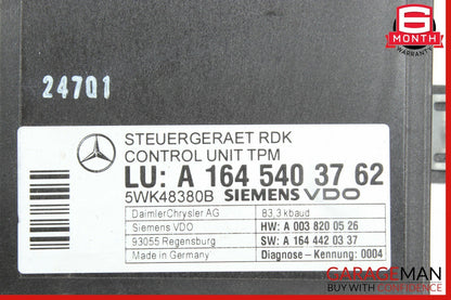 06-12 Mercedes W211 E350 SL550 CLS550 TPMS Tire Pressure Control 1645403762 OEM