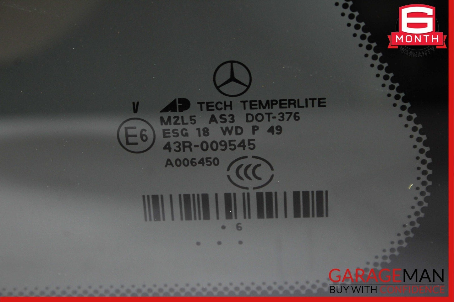 07-12 Mercedes X164 GL450 Rear Left Quarter Door Window Quarter Glass