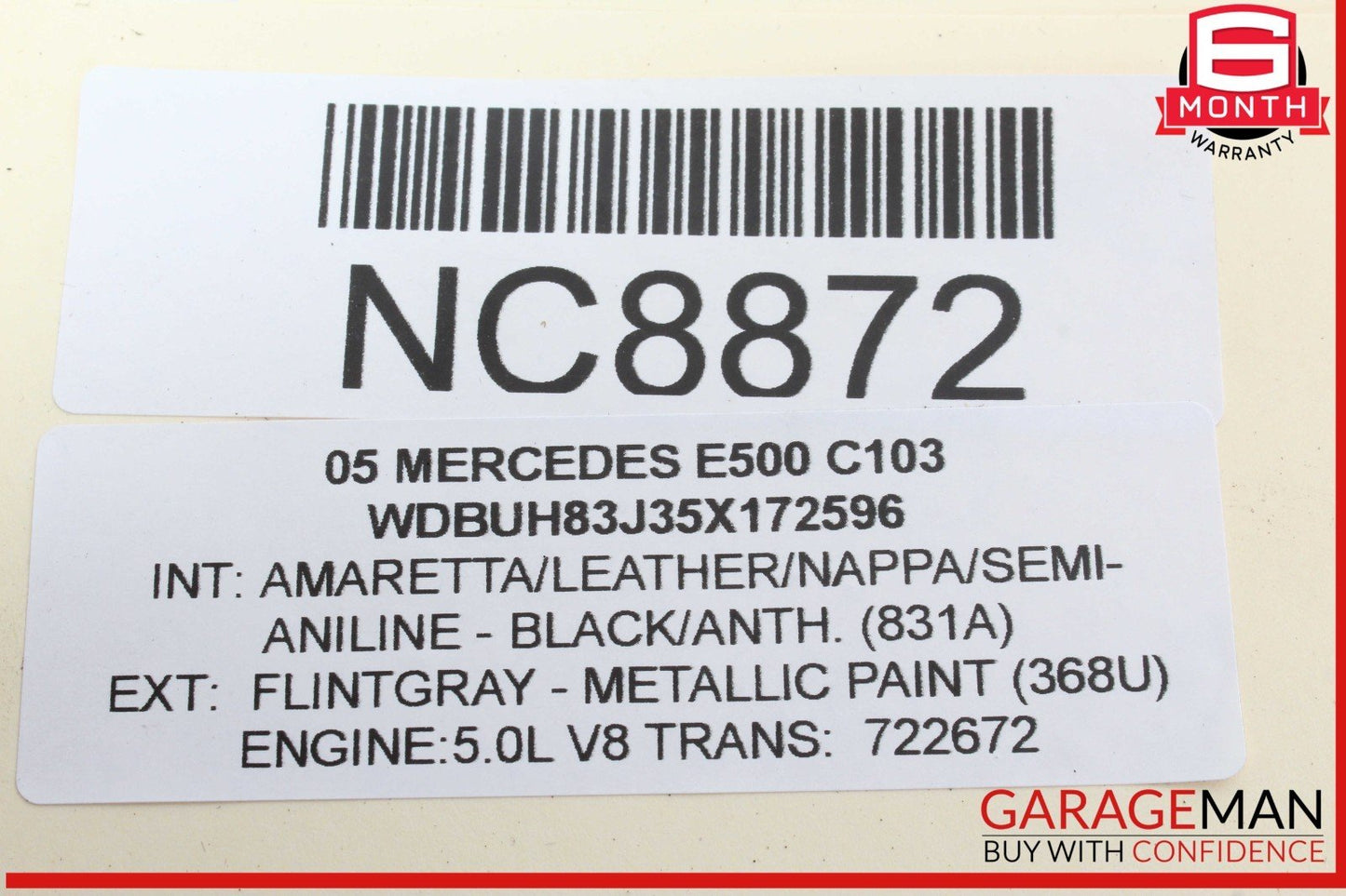 03-09 Mercedes W211 E500 CLS500 Hazard Switch Control Panel 2116800552 OEM