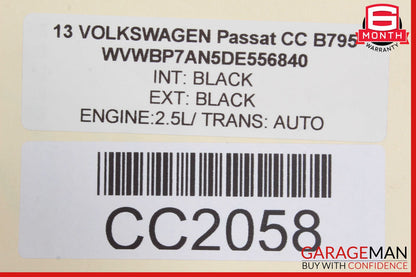 13-17 Volkswagen CC Front Right Passenger Side Interior Door Panel OEM