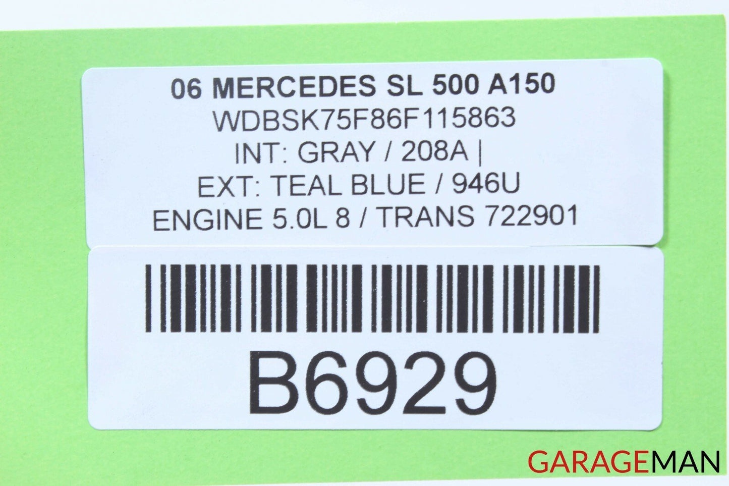03-11 Mercedes R230 SL500 SL55 Rear Bumper Reinforcement Impact Crash Bar OEM