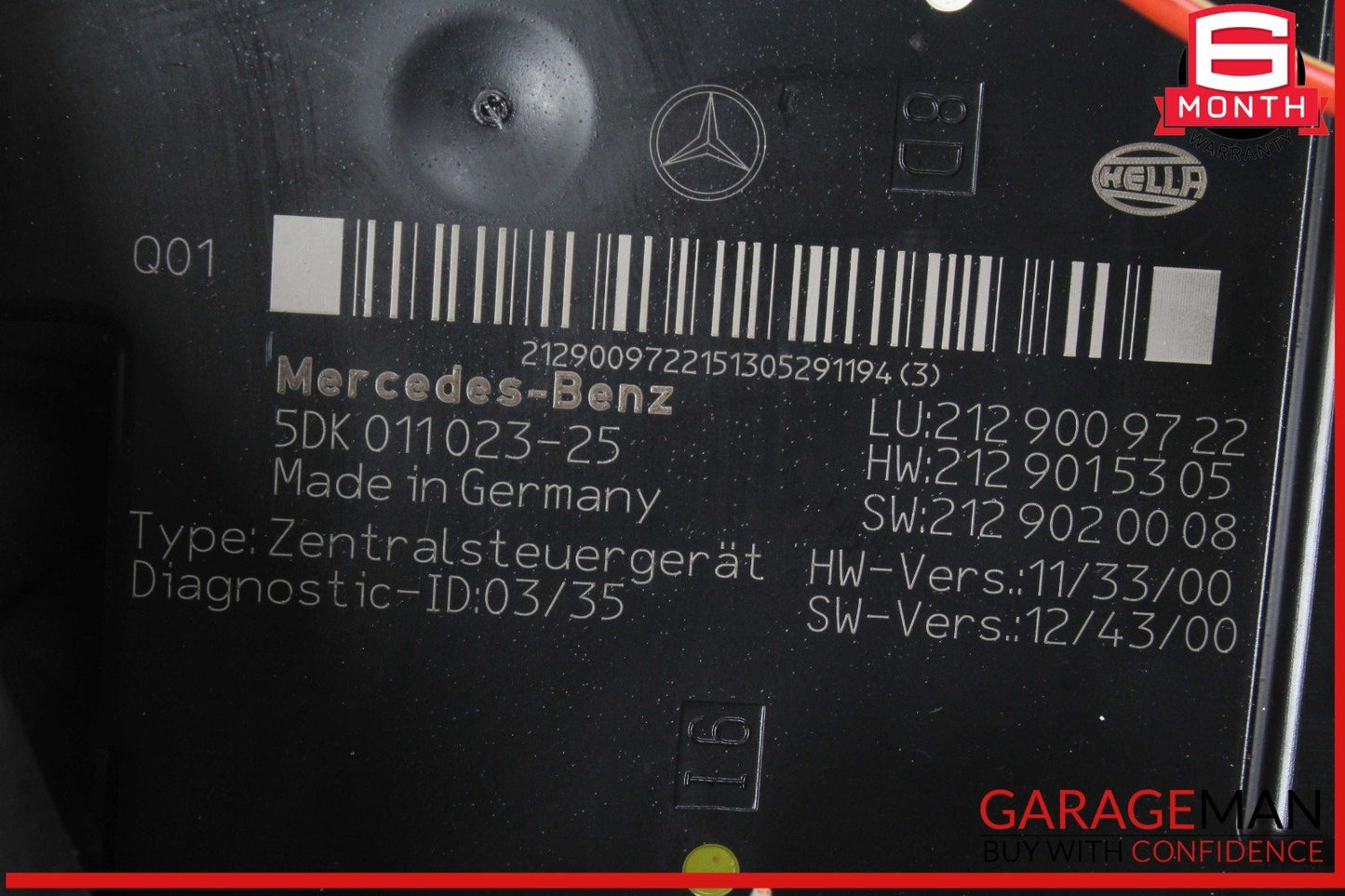 10-18 Mercedes W218 CLS550 E400 Rear SAM Fuse Box Relay Control 2129001406 OEM