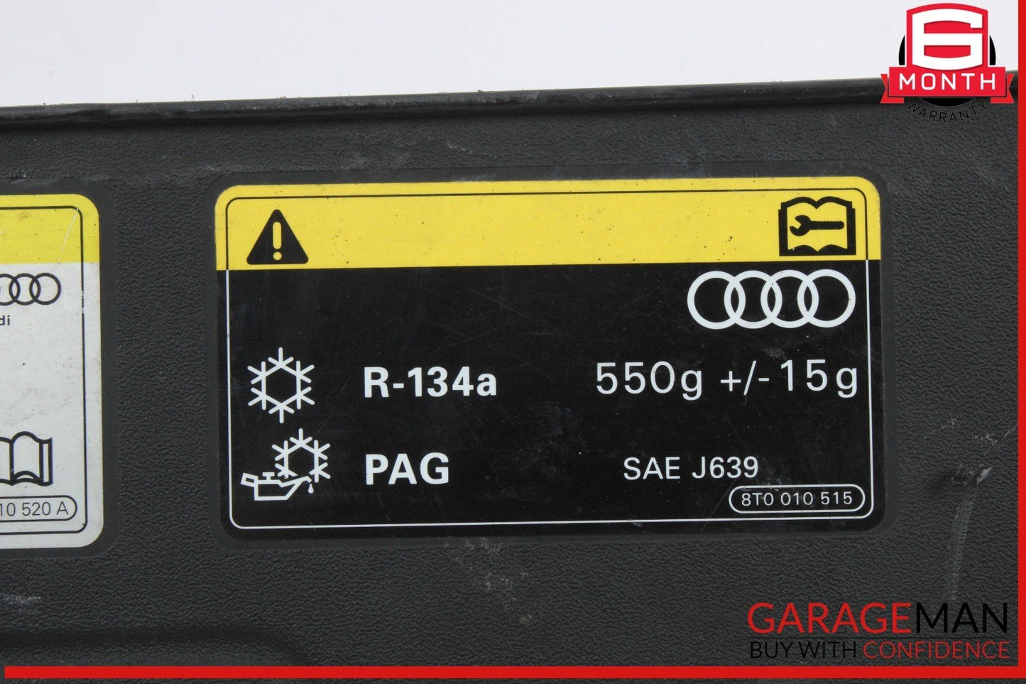 13-17 Audi Q5 SQ5 Front Engine Upper Slam Panel Cover Black 8R0807081A OEM