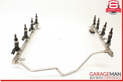 07-12 Mercedes W219 CLS63 SL63 AMG Engine Fuel Injector Rail w/ Injectors OEM
