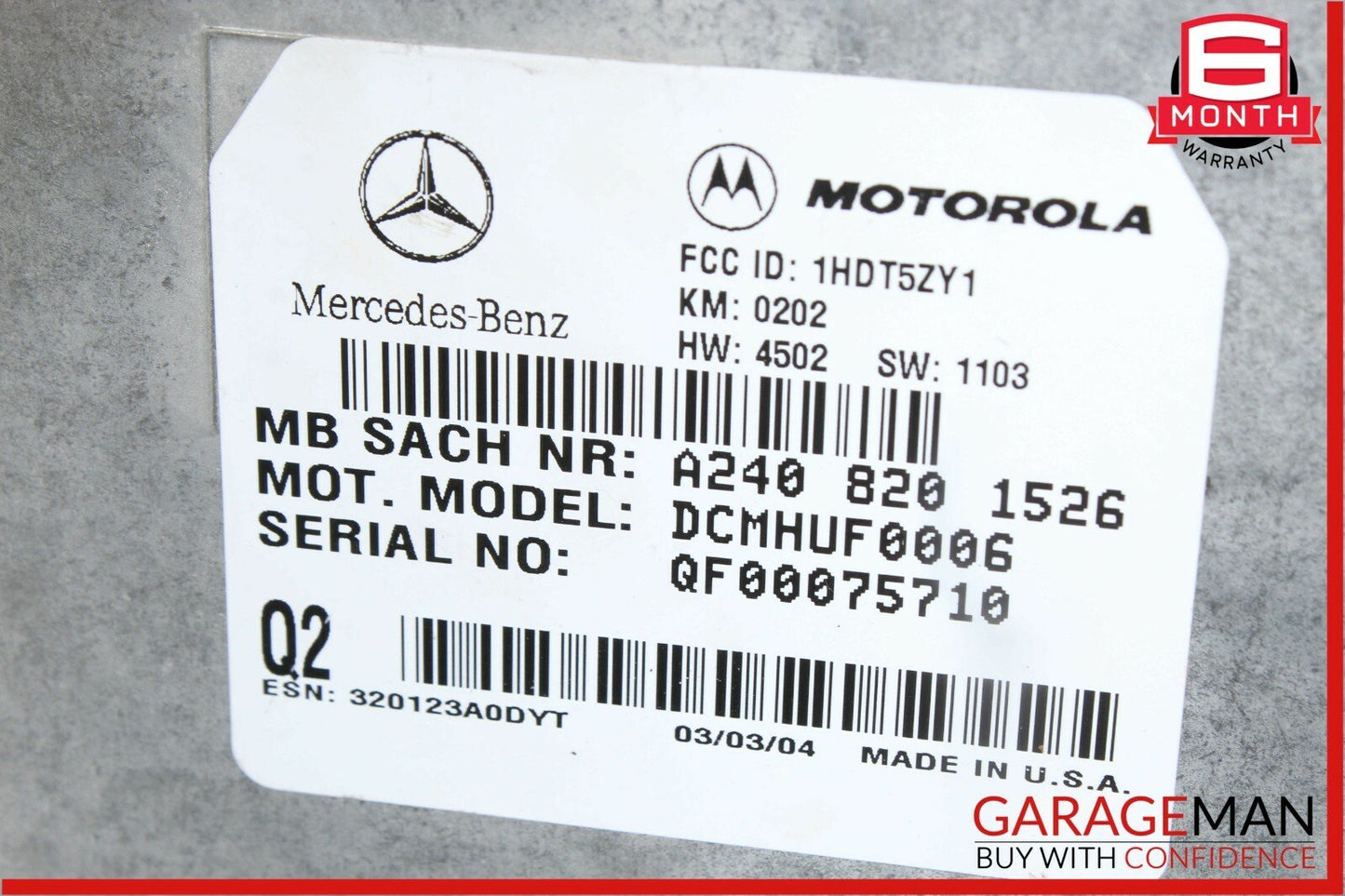 00-06 Mercedes W211 E55 OEM Voice Command Control Module OEM
