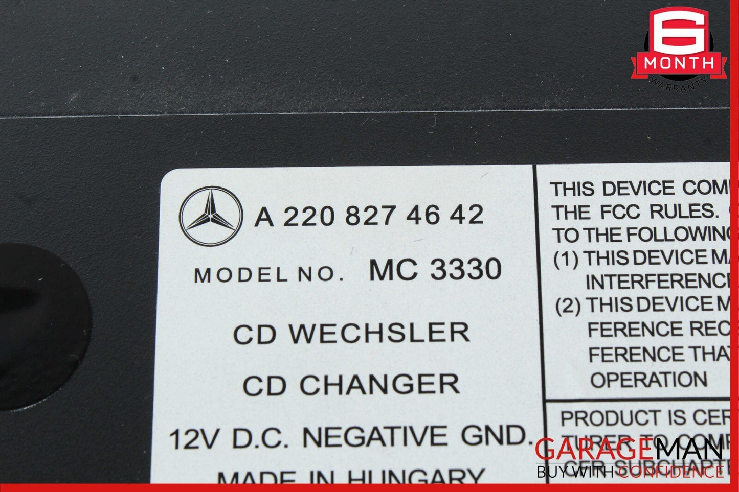 03-07 Mercedes W220 S55 AMG CD Changer 6 Disk Player w/ Magazine MC3330 OEM