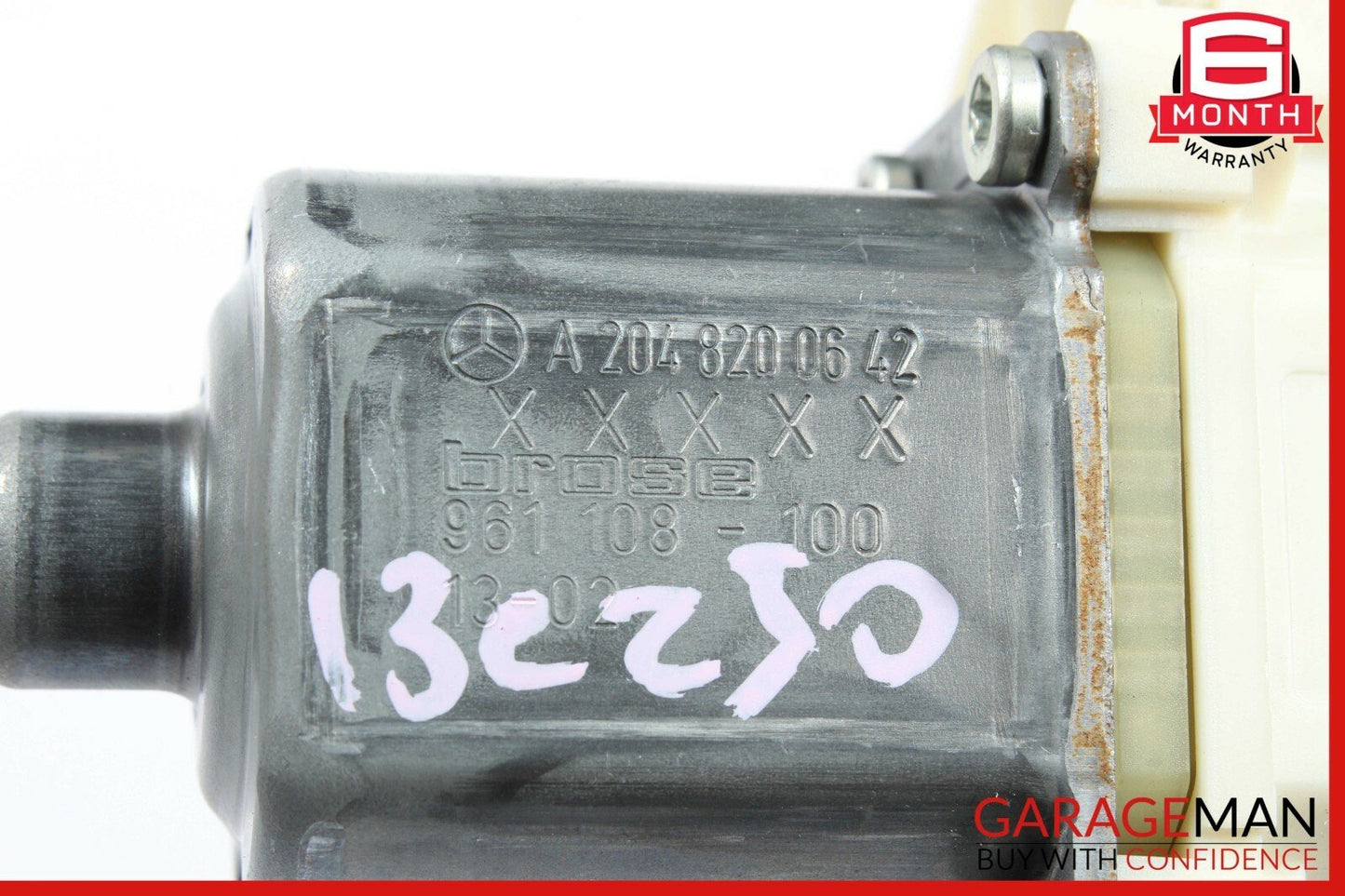08-14 Mercedes W204 C250 Rear Right Passenger Side Door Window Regulator Motor