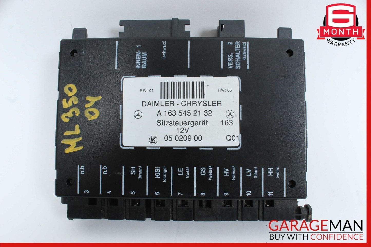 98-05 Mercedes W163 ML350 ML320 Seat Control Module Front Left Or Right OEM